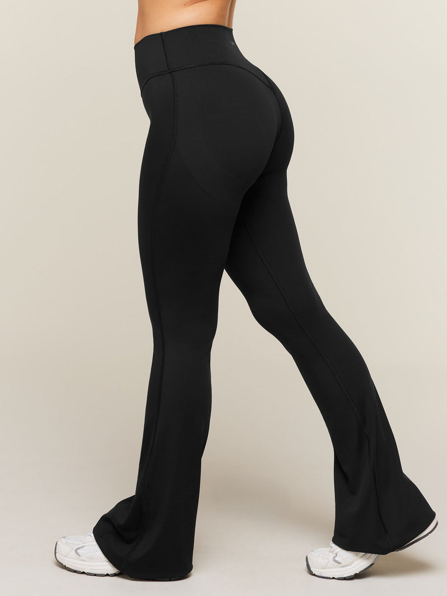 Gymshark Shape Bonded Flared Short Leggings — Black — 3