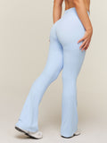 Gymshark Shape Bonded Flared Short Leggings — Tranquil Blue — 4