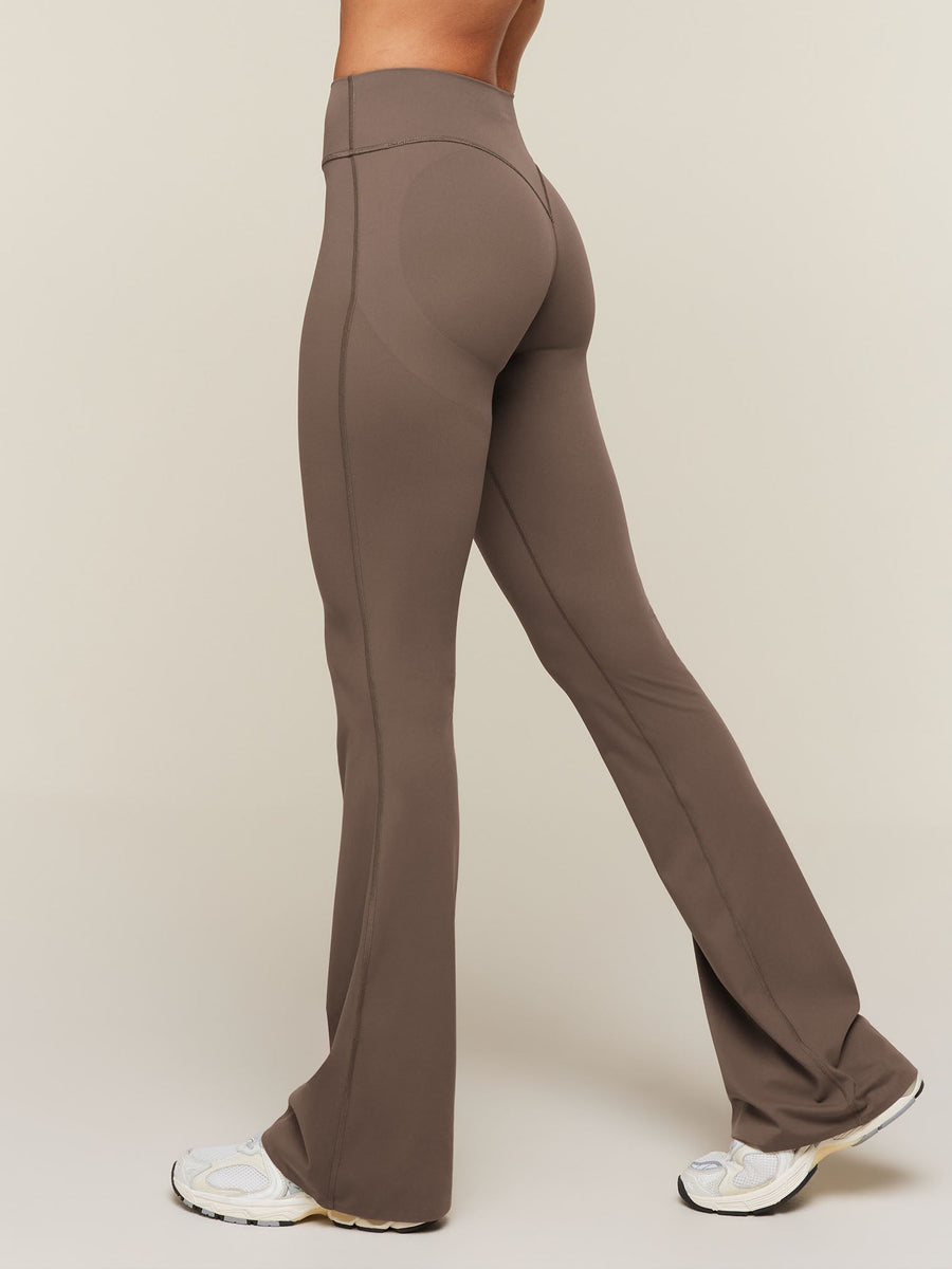 Gymshark Shape Bonded Flared Tall Leggings — Soft Brown — 3