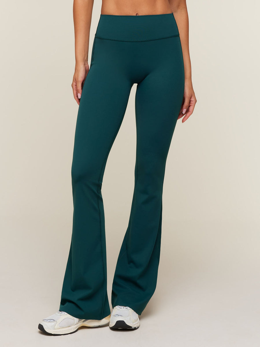 Gymshark Shape Bonded Flared Tall Leggings — Tactical Teal — 1