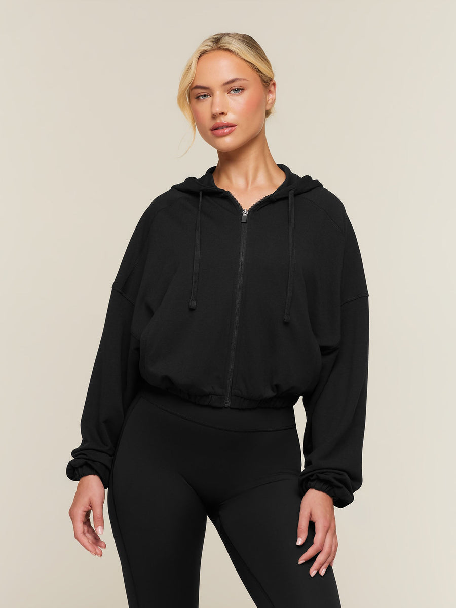 Gymshark Lightweight Full Zip Pullover — Black — 1