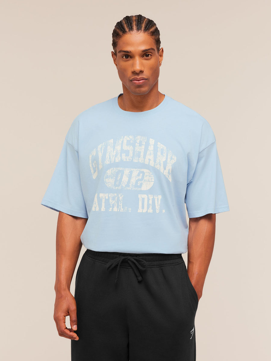 Gymshark Athletic Division Graphic T-Shirt — Chilled Blue — 2