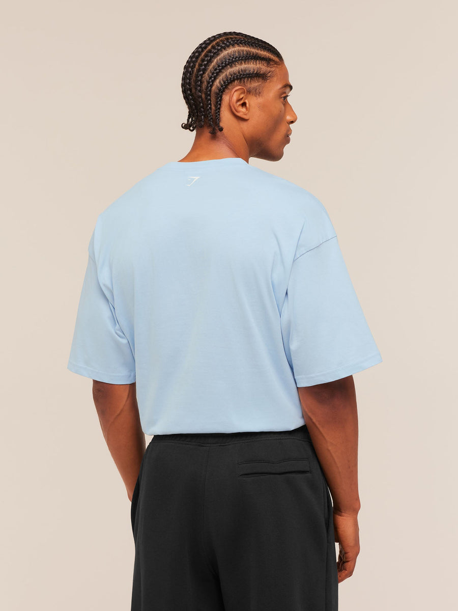 Gymshark Athletic Division Graphic T-Shirt — Chilled Blue — 3