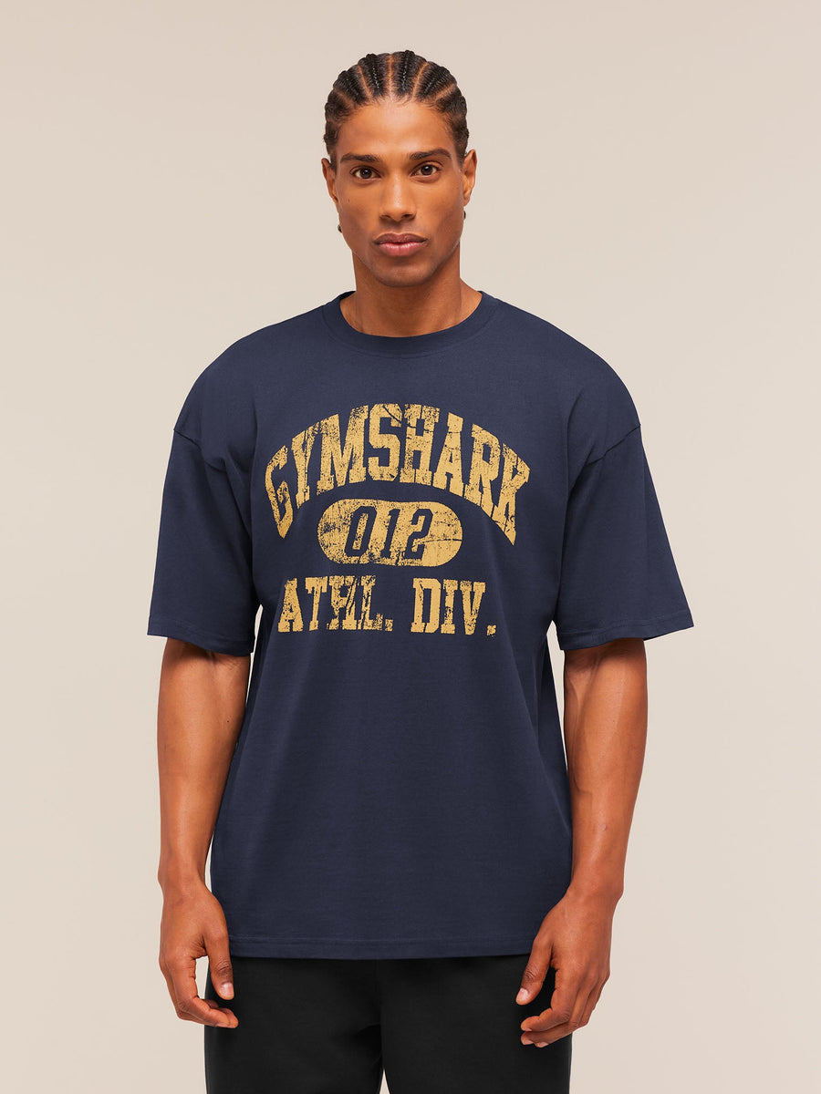 Gymshark Athletic Division Graphic T-Shirt — Heavy Blue — 2