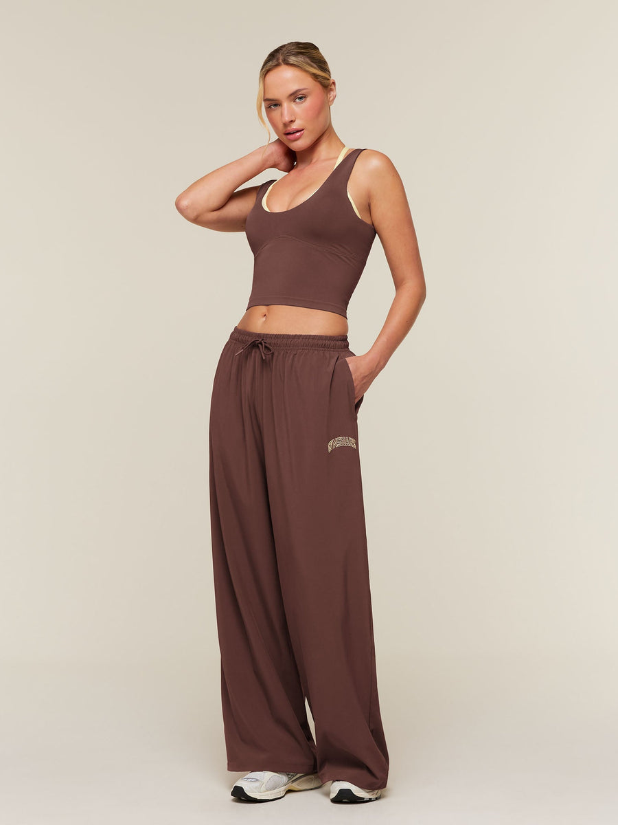 Gymshark Campus Track Pants — Espresso Brown — 6