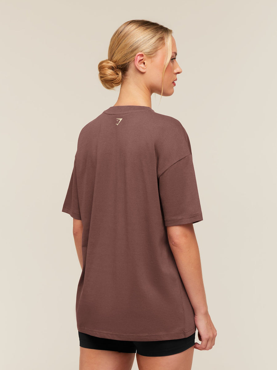 Gymshark College Crest Graphic T-Shirt — Espresso Brown — 2