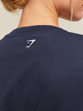 Gymshark College Crest Graphic T-Shirt — Heavy Blue — 6