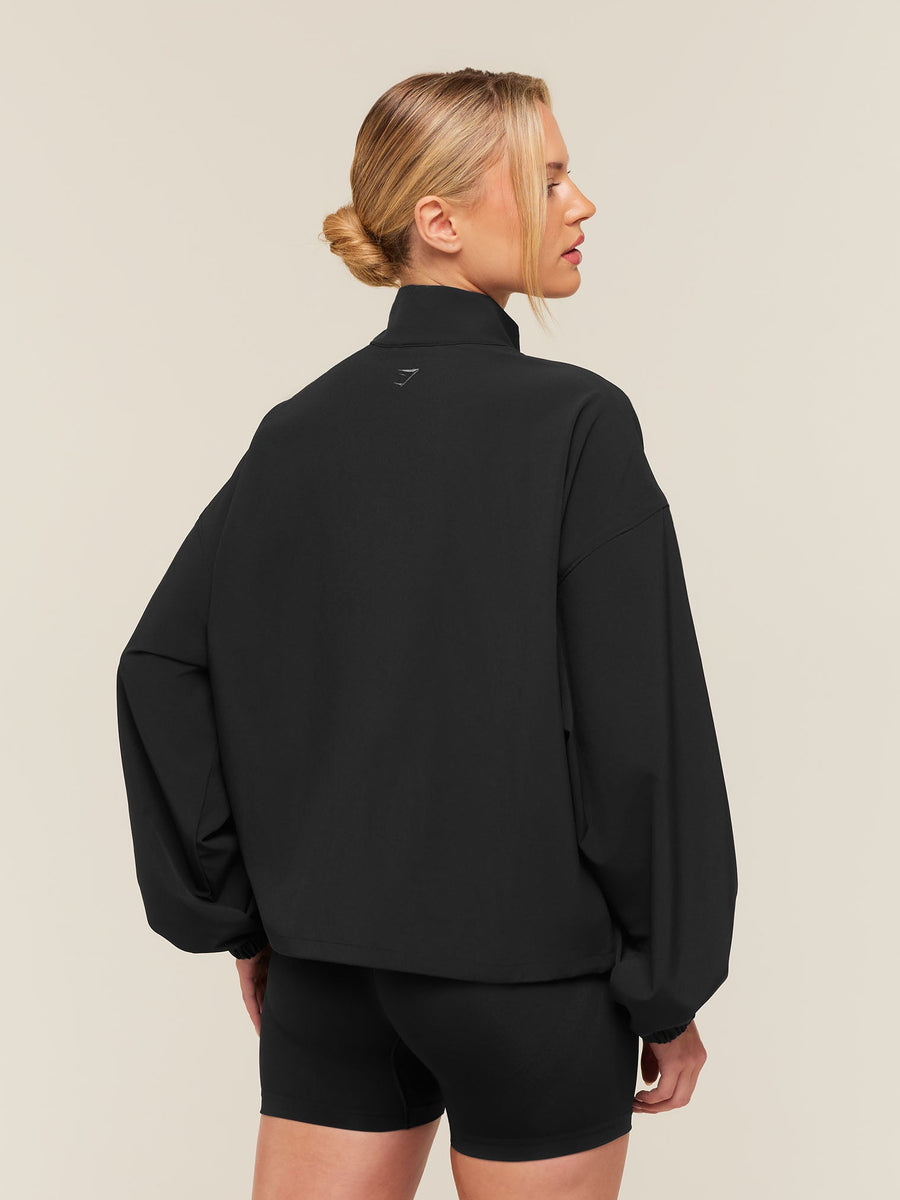 Gymshark College Crest Graphic Track Jacket — Black — 2