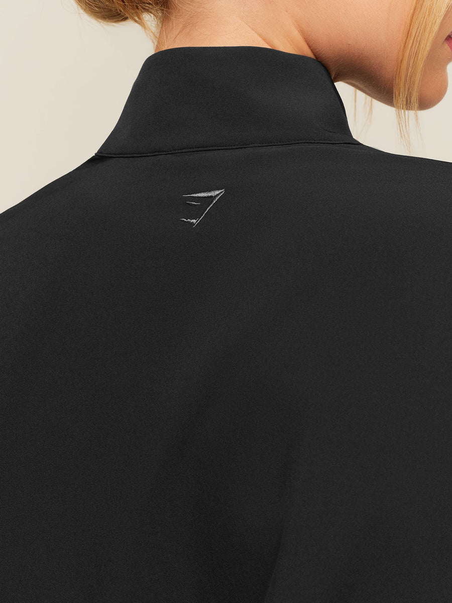 Gymshark College Crest Graphic Track Jacket — Black — 4