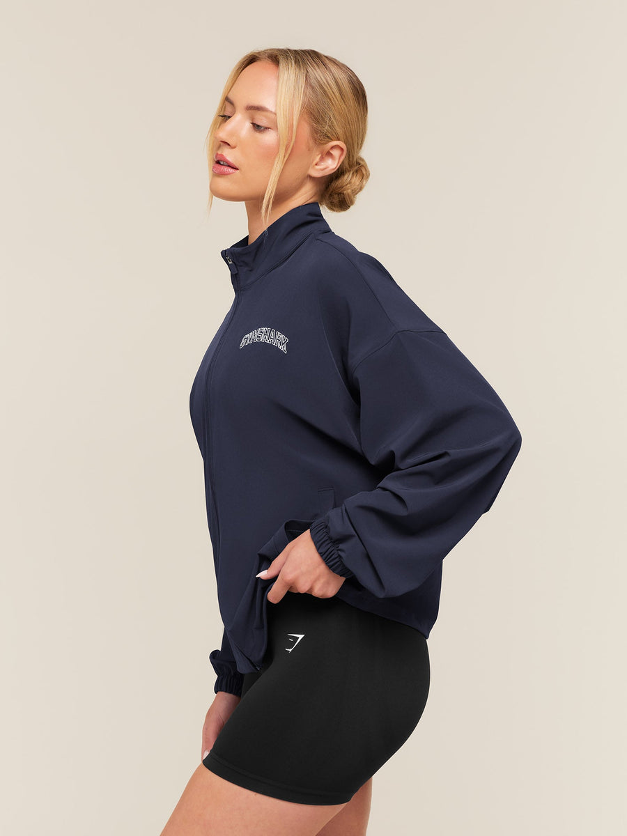 Gymshark College Crest Graphic Track Jacket — Heavy Blue — 3