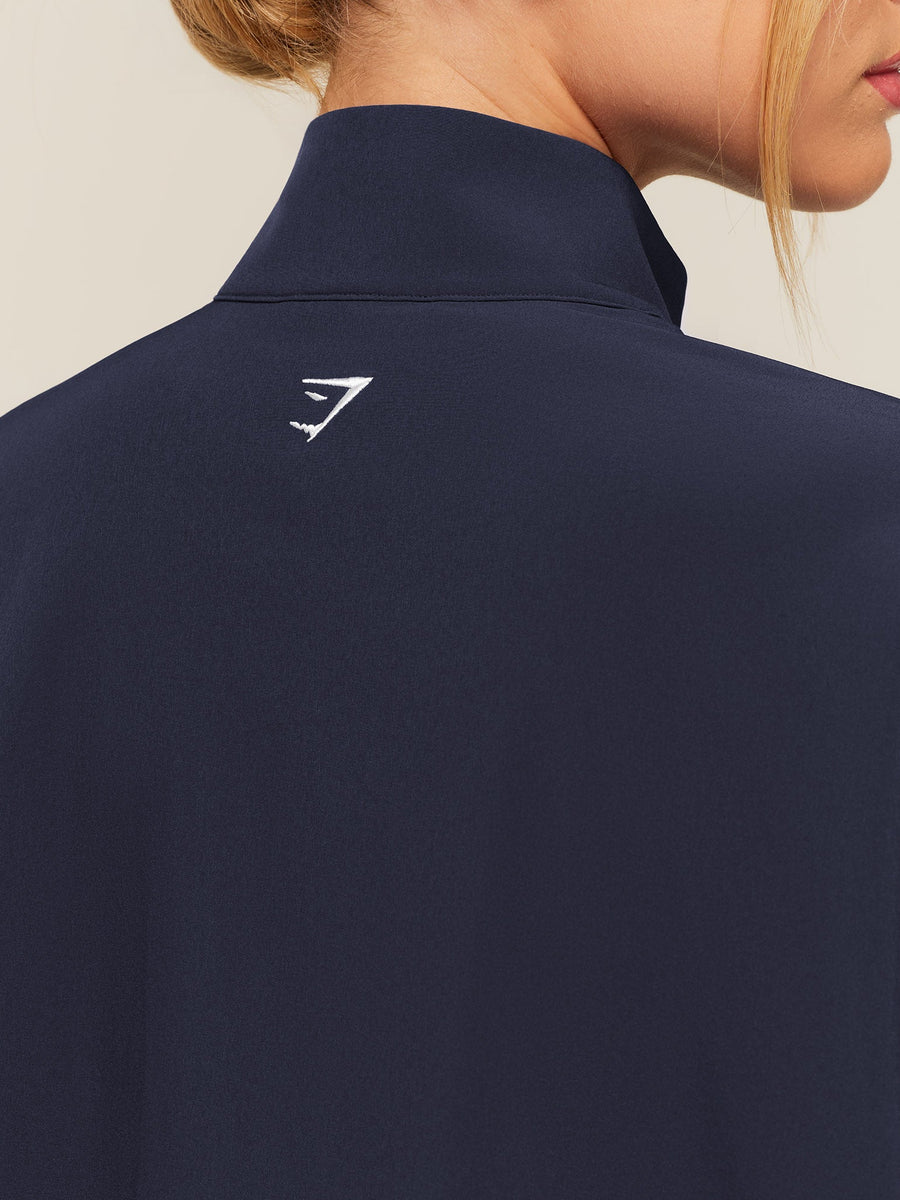 Gymshark College Crest Graphic Track Jacket — Heavy Blue — 6