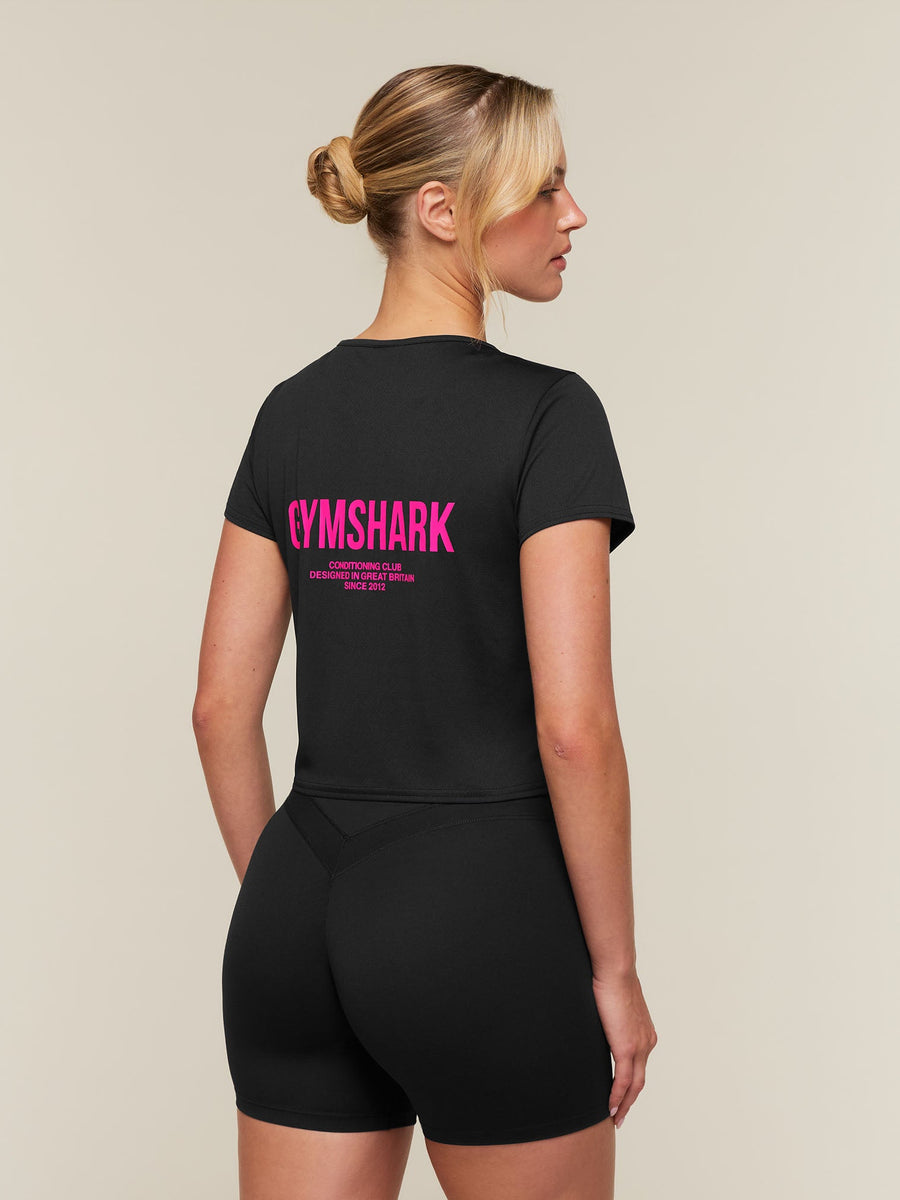 Gymshark Conditioning Club Baby Tee — Black — 2