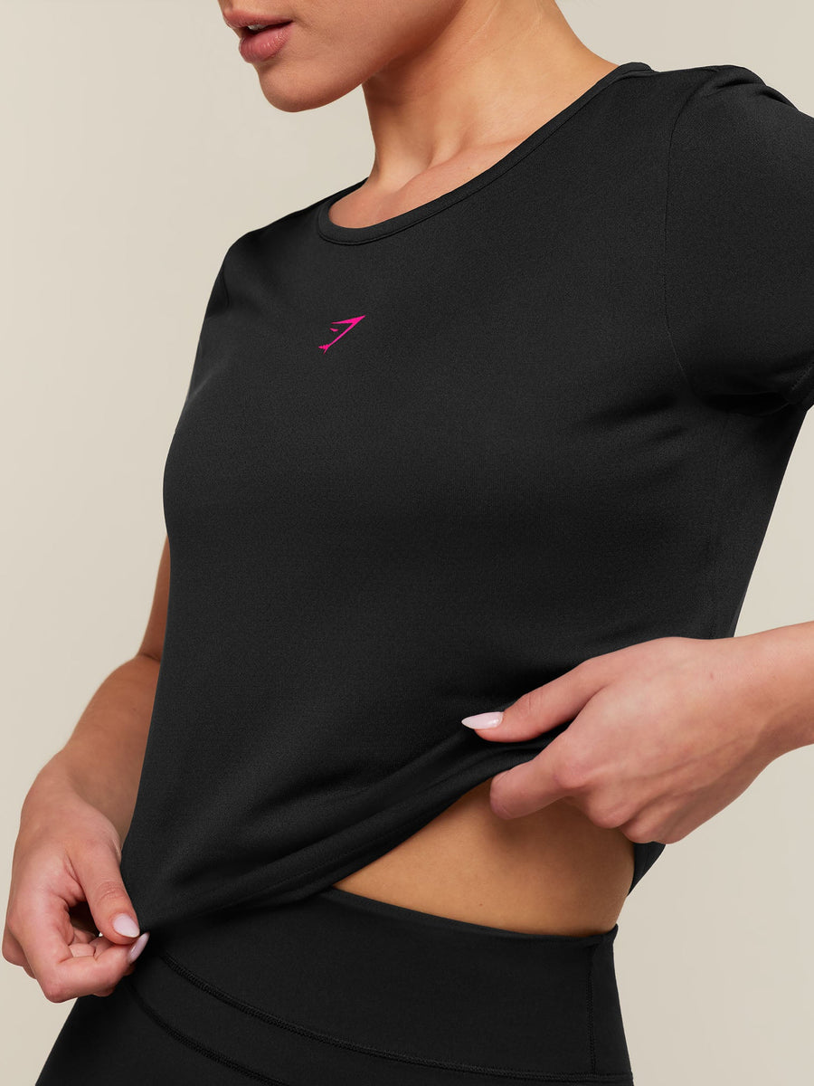 Gymshark Conditioning Club Baby Tee — Black — 6