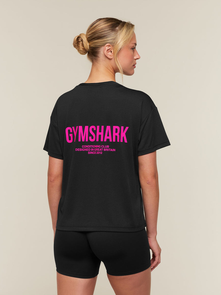 Gymshark Conditioning Club Oversized Short Sleeve T-Shirt — Black — 2