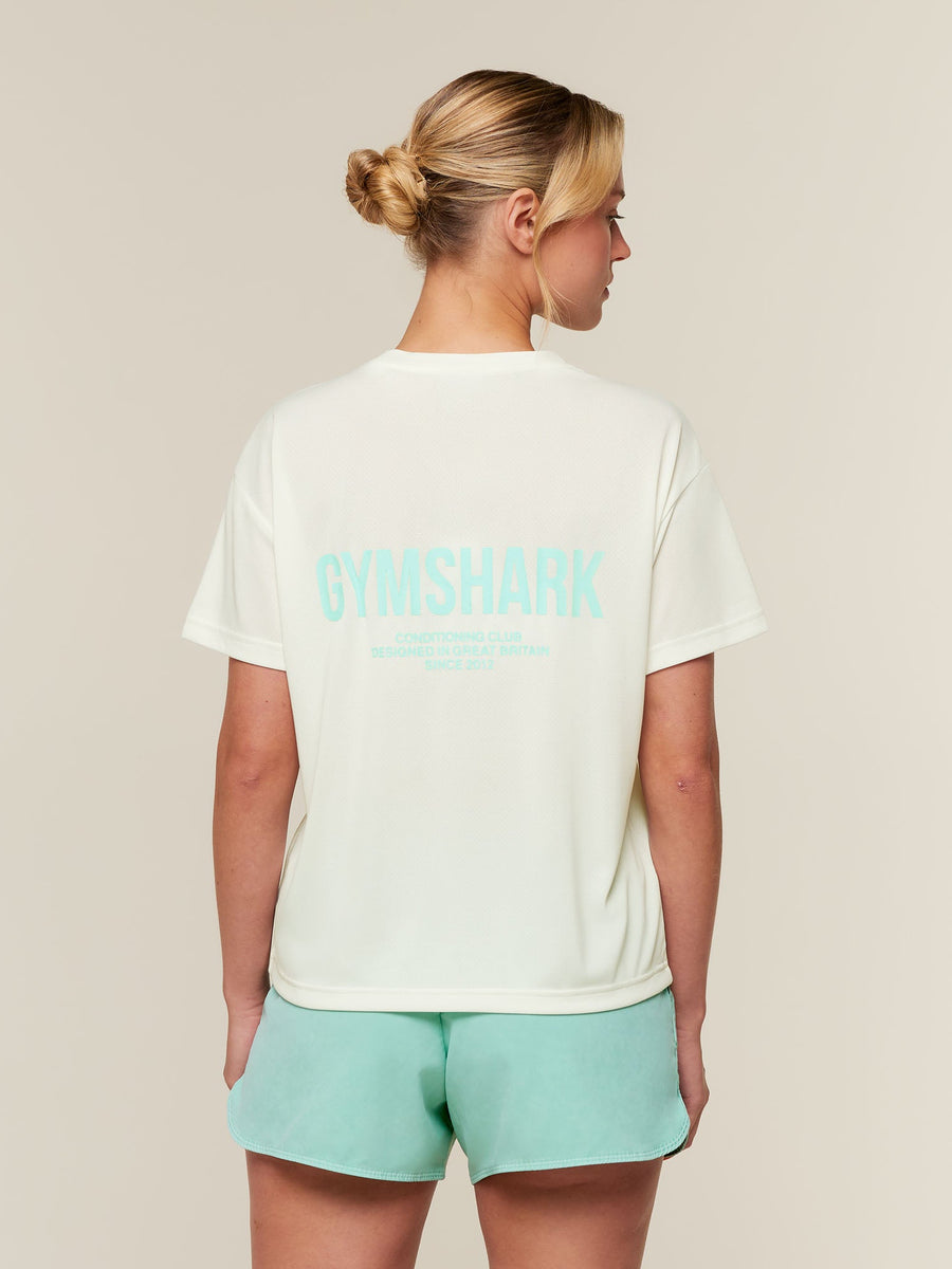 Gymshark Conditioning Club Oversized Short Sleeve T-Shirt — Soft White — 2