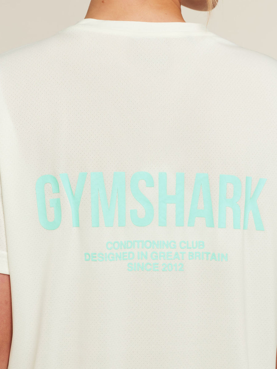 Gymshark Conditioning Club Oversized Short Sleeve T-Shirt — Soft White — 5