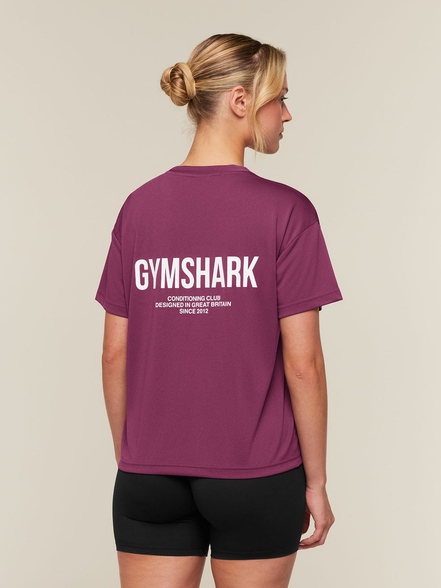 Gymshark Conditioning Club Oversized Short Sleeve T-Shirt — Strength Pink — 2