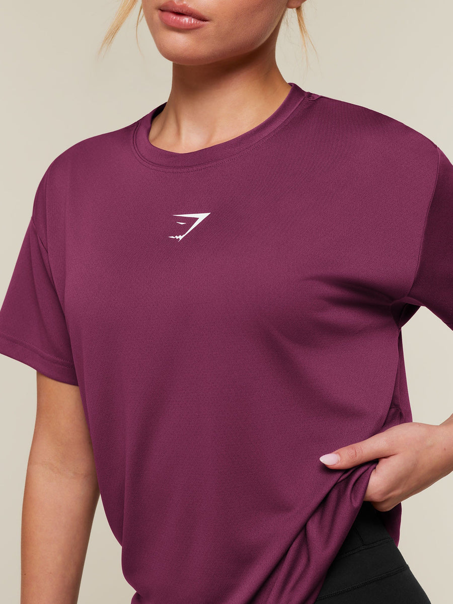 Gymshark Conditioning Club Oversized Short Sleeve T-Shirt — Strength Pink — 6