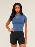 Gymshark Everyday Seamless Lifting Club Short Sleeve Top — Compound Blue — 1