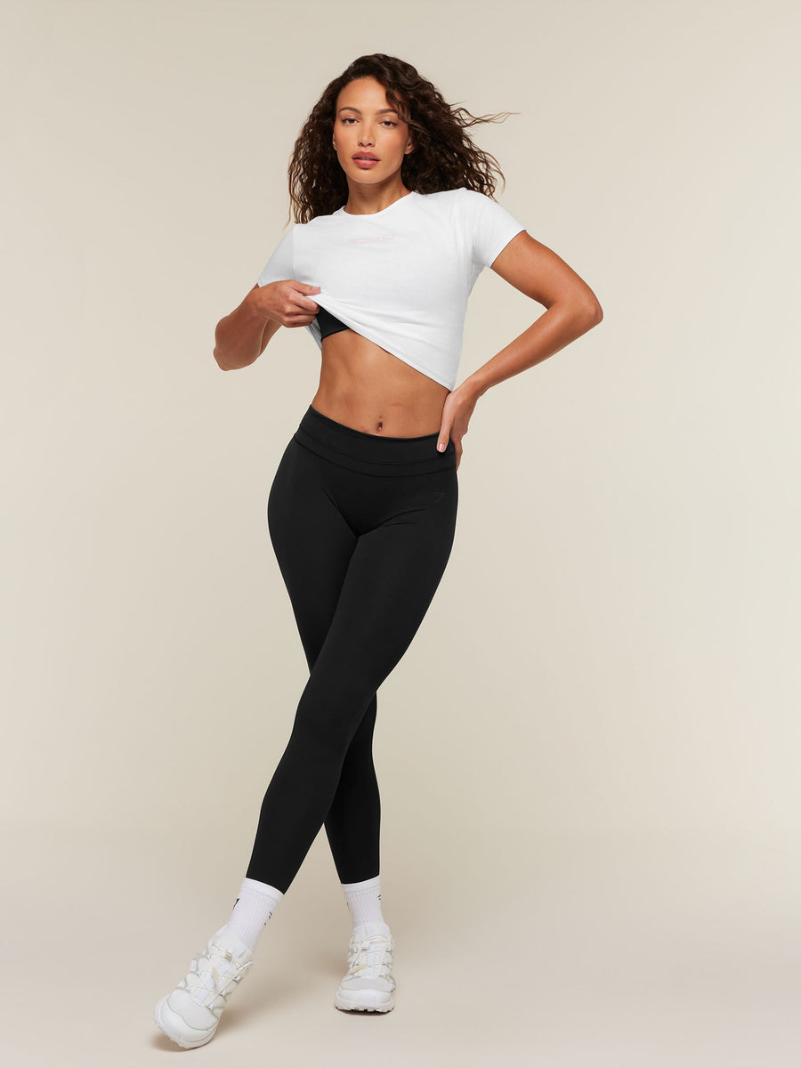 Gymshark For The Ones Who Show Up Graphic Baby Tee — White — 4