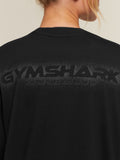 Gymshark For The Ones Who Show Up Graphic Long Sleeve Top — Black — 5