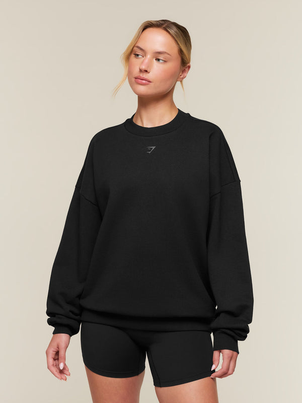 Gymshark For The Ones Who Show Up Graphic Sweatshirt — Black