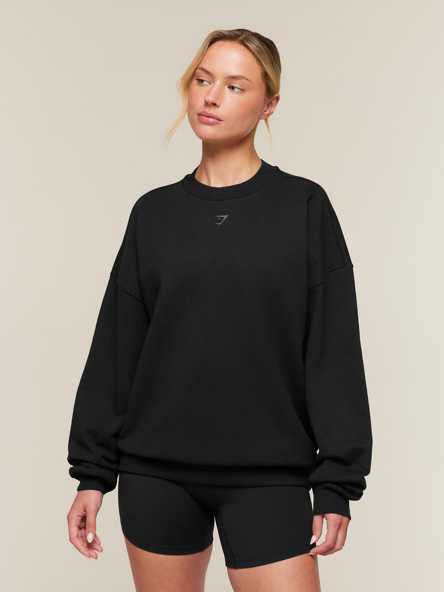 Gymshark For The Ones Who Show Up Graphic Sweatshirt — Black — 1