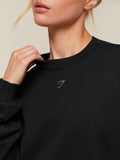 Gymshark For The Ones Who Show Up Graphic Sweatshirt — Black — 6