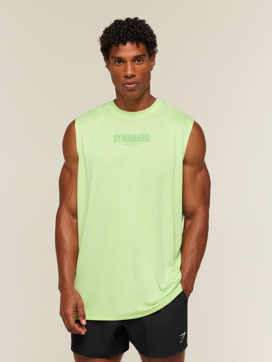 Gymshark Motion Blur Graphic Tank — Pace Green — 2