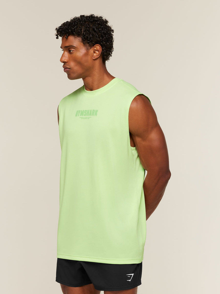 Gymshark Motion Blur Graphic Tank — Pace Green — 3