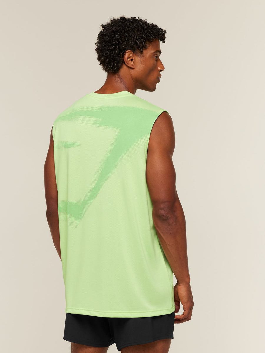 Gymshark Motion Blur Graphic Tank — Pace Green — 1