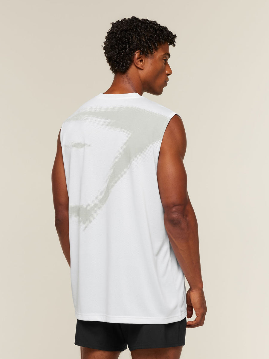 Gymshark Motion Blur Graphic Tank — White — 2