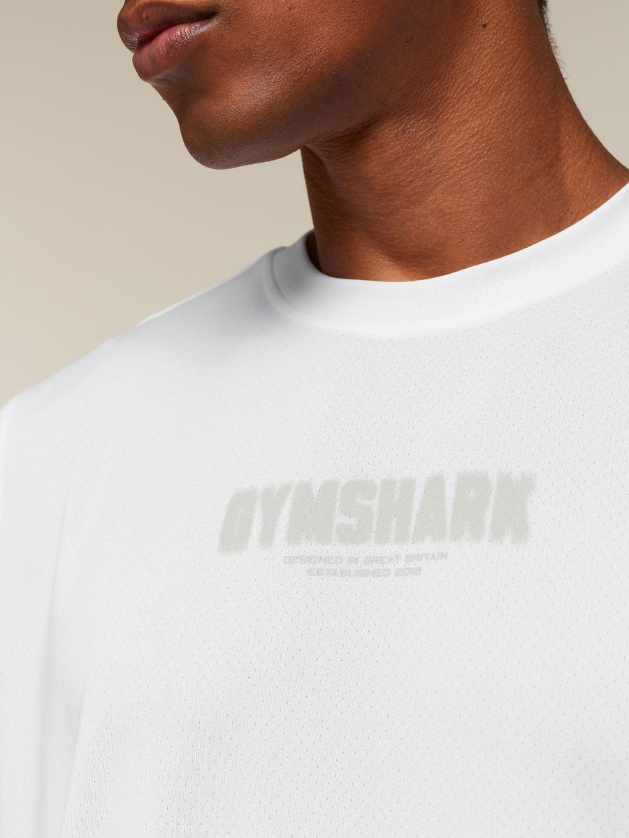 Gymshark Motion Blur Graphic Tank — White — 6
