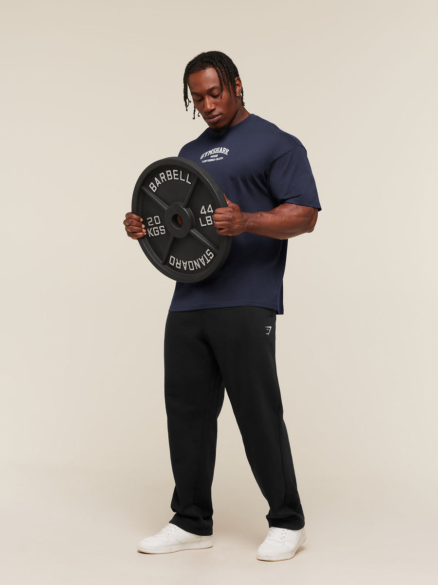 Gymshark Faded Collegiate Graphic T-Shirt — Heavy Blue — 6