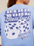 Gymshark Hard Work Dice Graphic Short Sleeve T-Shirt — Steady Purple/Wash — 6