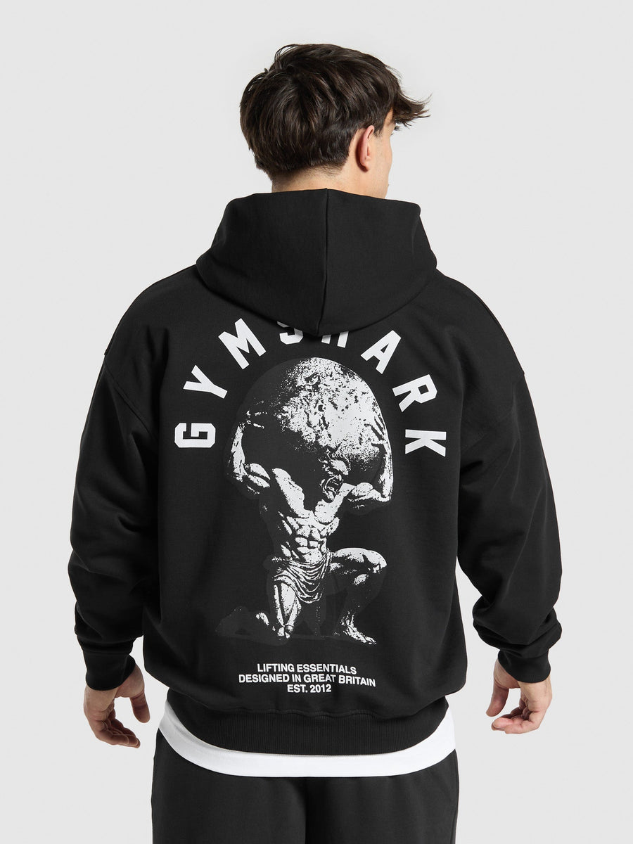 Gymshark Atlas Zip Up Hoodie — Black — 1