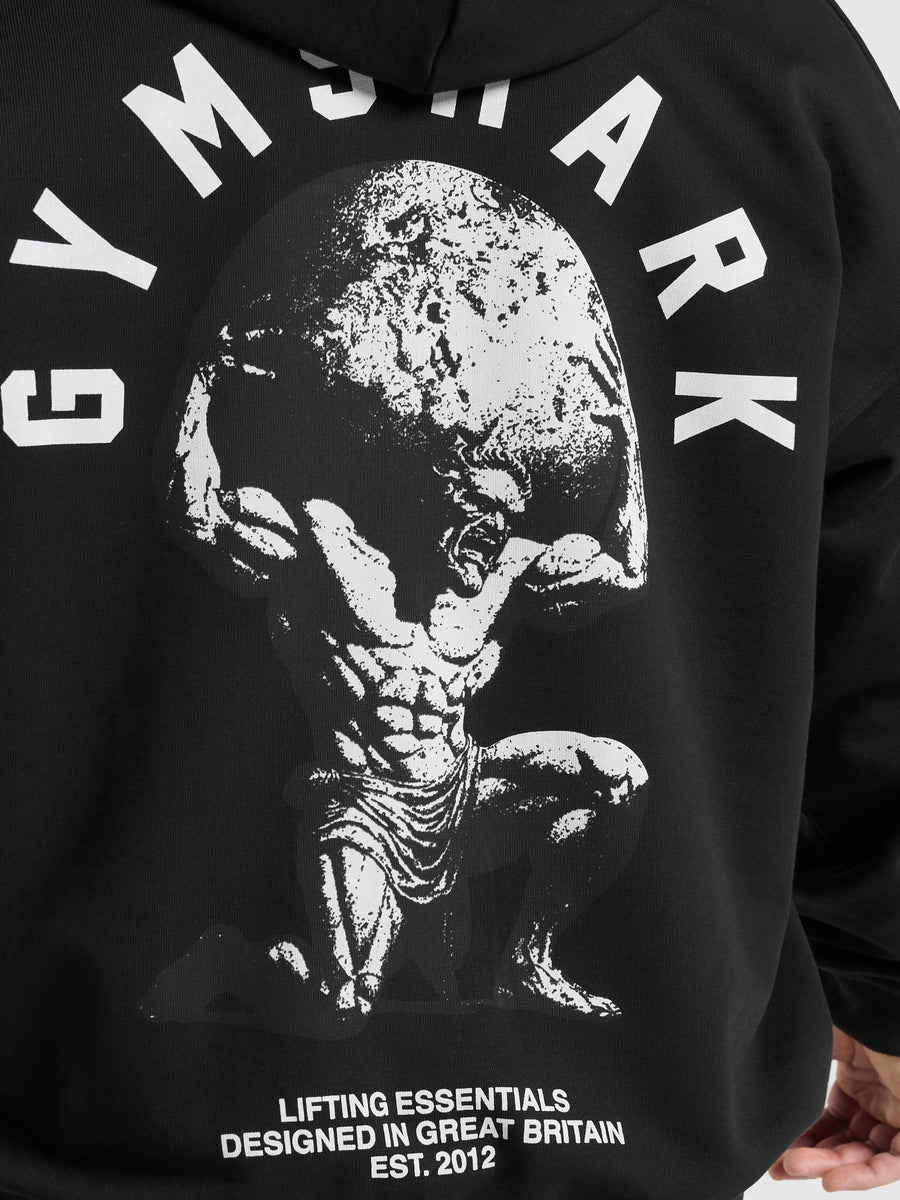 Gymshark Atlas Zip Up Hoodie — Black — 4