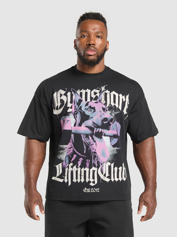 Gymshark Doberman Graphic T-Shirt — Black