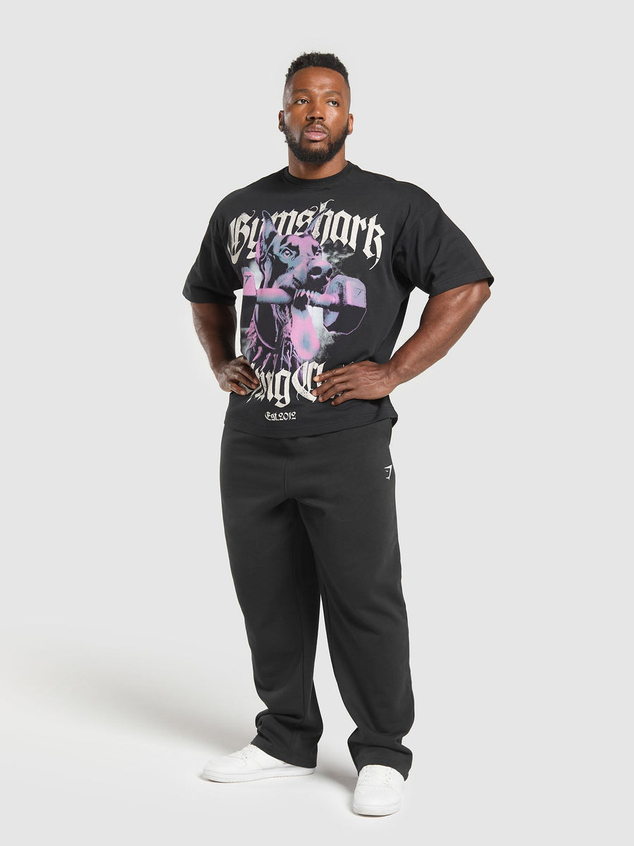 Gymshark Doberman Graphic T-Shirt — Black — 4