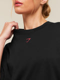Gymshark Locked In Graphic Short Sleeve T-Shirt — Black — 6