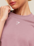 Gymshark Locked In Graphic Short Sleeve T-Shirt — Calm Pink — 6