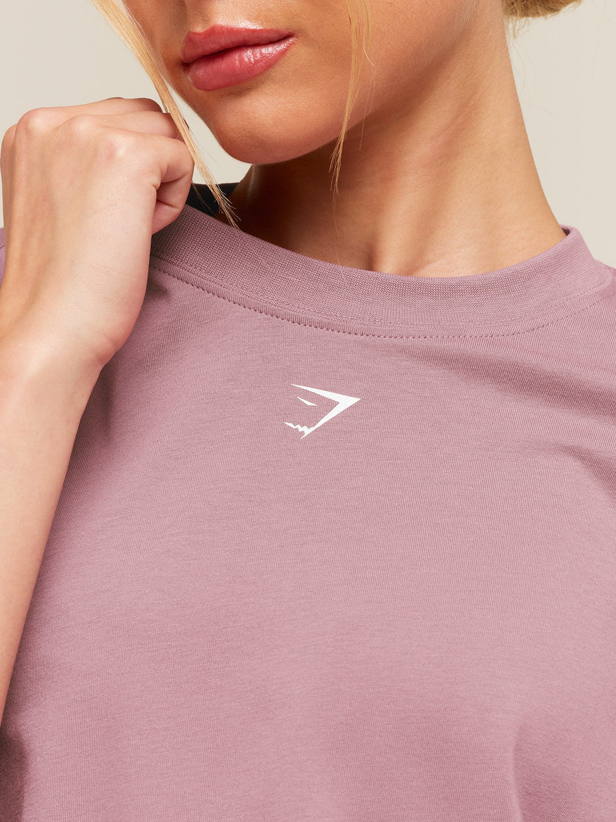 Gymshark Locked In Graphic Short Sleeve T-Shirt — Calm Pink — 6