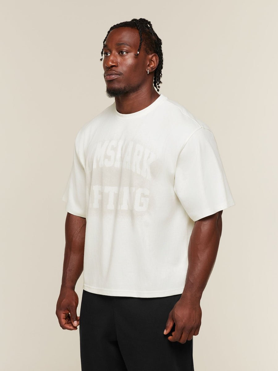 Gymshark Faded Lifting Graphic T-Shirt — Soft White — 3