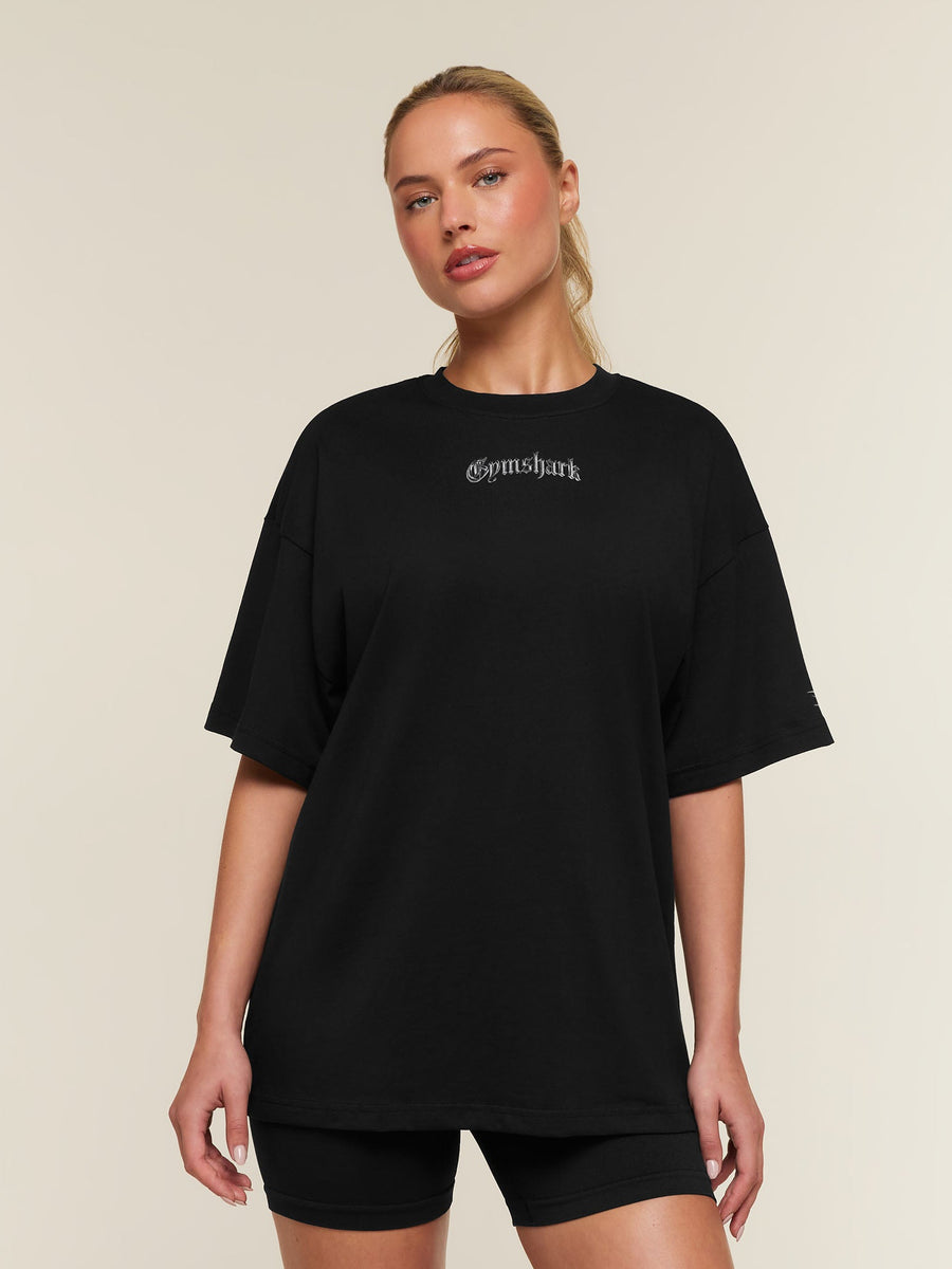Gymshark Chrome Graphic T-Shirt — Black — 1