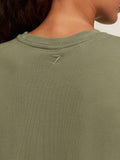 Gymshark Appliqué T-Shirt — Grounded Green/Wash — 5