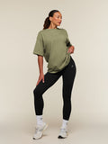 Gymshark Appliqué T-Shirt — Grounded Green/Wash — 4