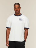 Gymshark GSLC Ringer T-Shirt — Soft White/Heavy Blue — 1