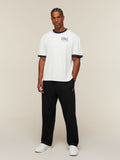 Gymshark GSLC Ringer T-Shirt — Soft White/Heavy Blue — 4