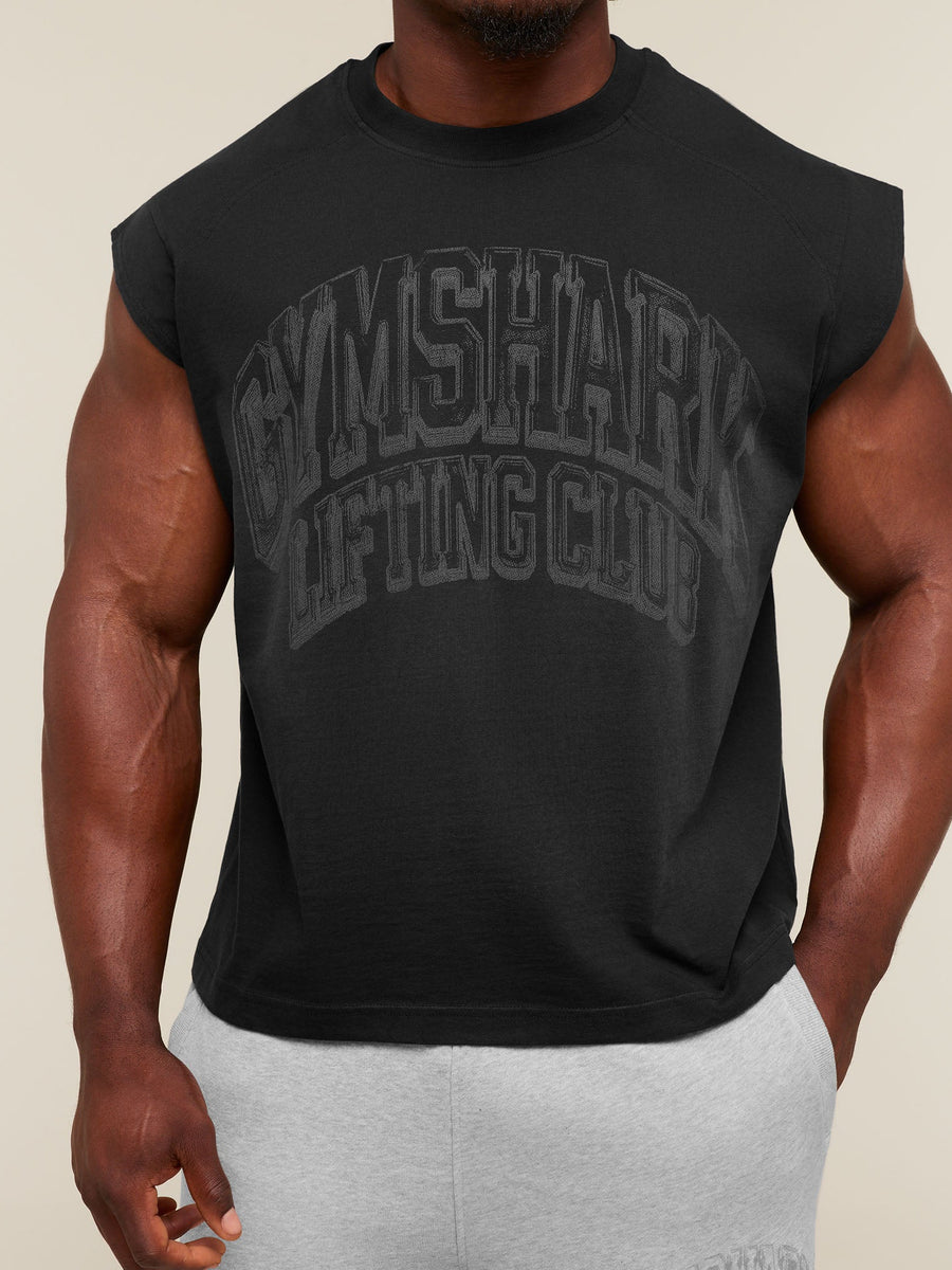 Gymshark GSLC Cut off tank — Black/Wash — 4