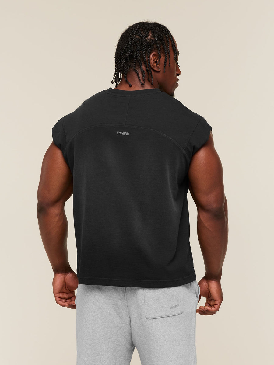 Gymshark GSLC Cut off tank — Black/Wash — 2
